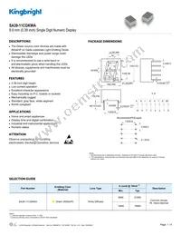 SA39-11CGKWA Datasheet Cover