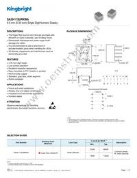 SA39-11SURKWA Datasheet Cover