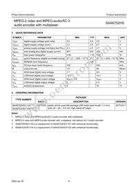 SAA6752HS/V103 Datasheet Page 6