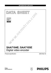 SAA7105E/V1/G Datasheet Cover