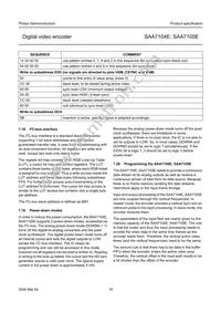 SAA7105E/V1/G Datasheet Page 18
