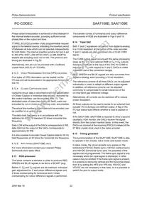 SAA7109E/V1 Datasheet Page 22