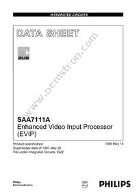 SAA7111AHZ/V4 Datasheet Cover