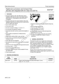 SAA7327H/T/M2B Datasheet Page 3