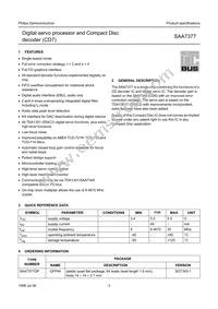 SAA7377GP/M1 Datasheet Page 3