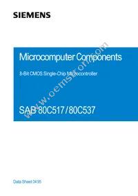 SAB80C537-N Datasheet Cover