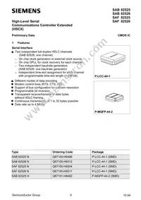 SAF 82526 N V2.2 Datasheet Page 6