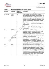 SAF-C165UTAH-LF V1.3 Datasheet Page 20