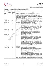 SAF-XC164N-8F40F BB Datasheet Page 15