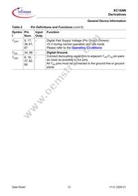 SAF-XC164N-8F40F BB Datasheet Page 18