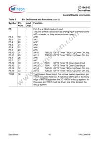 SAF-XC164S-32F40F BB Datasheet Page 12