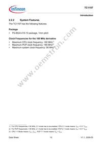 SAK-TC1197-512F180E AC Datasheet Page 19