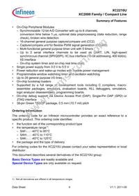 SAK-XC2210U-8F40R AA Datasheet Page 8