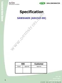 SAW84A0C-RT-GA Datasheet Cover