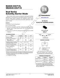 SBAS40-04LT1G Datasheet Cover