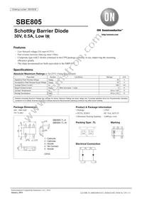 SBE805-TL-E Datasheet Cover