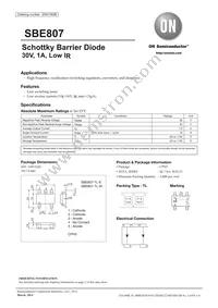 SBE807-TL-E Datasheet Cover