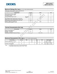 SBR10150CT Datasheet Page 2