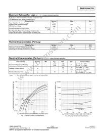 SBR10200CTB Datasheet Page 2