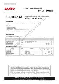 SBR160-10J Datasheet Cover