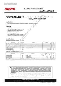 SBR200-16JS Datasheet Cover