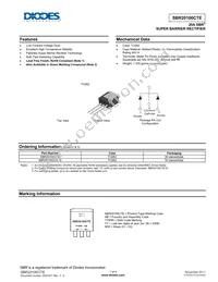 SBR20100CTE Datasheet Cover