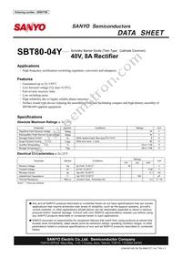 SBT80-04Y-DL-E Datasheet Cover