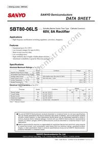 SBT80-06LS Datasheet Cover