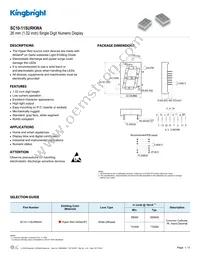 SC10-11SURKWA Datasheet Cover