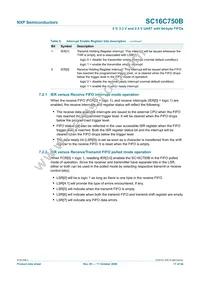 SC16C750BIBS Datasheet Page 17