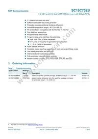 SC16C752BIBS Datasheet Page 2