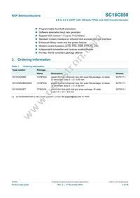 SC16C850IBS Datasheet Page 2