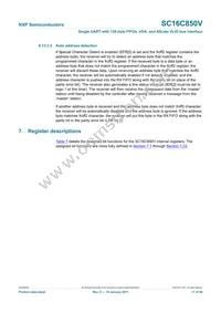 SC16C850VIBS Datasheet Page 17