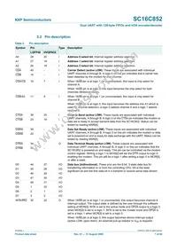 SC16C852IBS Datasheet Page 7