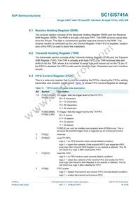 SC16IS741AIPWJ Datasheet Page 19
