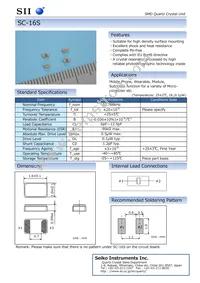 SC16S-12.5PF20PPM Datasheet Cover