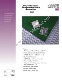 SCG4500-155.52M Datasheet Cover