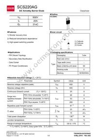 SCS220AGC Datasheet Cover