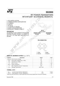 SD2900 Datasheet Cover