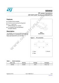 SD3932 Datasheet Cover