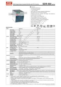 SDR-960-48 Datasheet Cover
