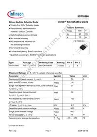 SDT10S60 Datasheet Cover