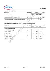 SDT10S60 Datasheet Page 2