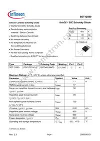 SDT12S60 Datasheet Cover