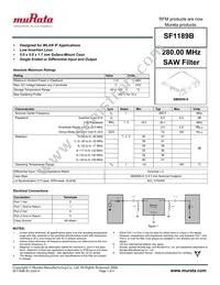 SF1189B Datasheet Cover