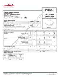 SF1189B-1 Datasheet Cover