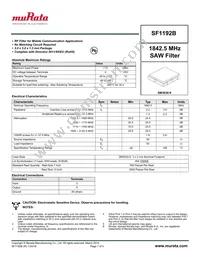 SF1192B Datasheet Cover