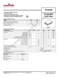 SF2039B Datasheet Cover