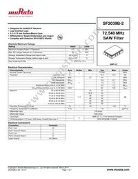 SF2039B-2 Datasheet Cover