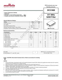 SF2156B Datasheet Cover